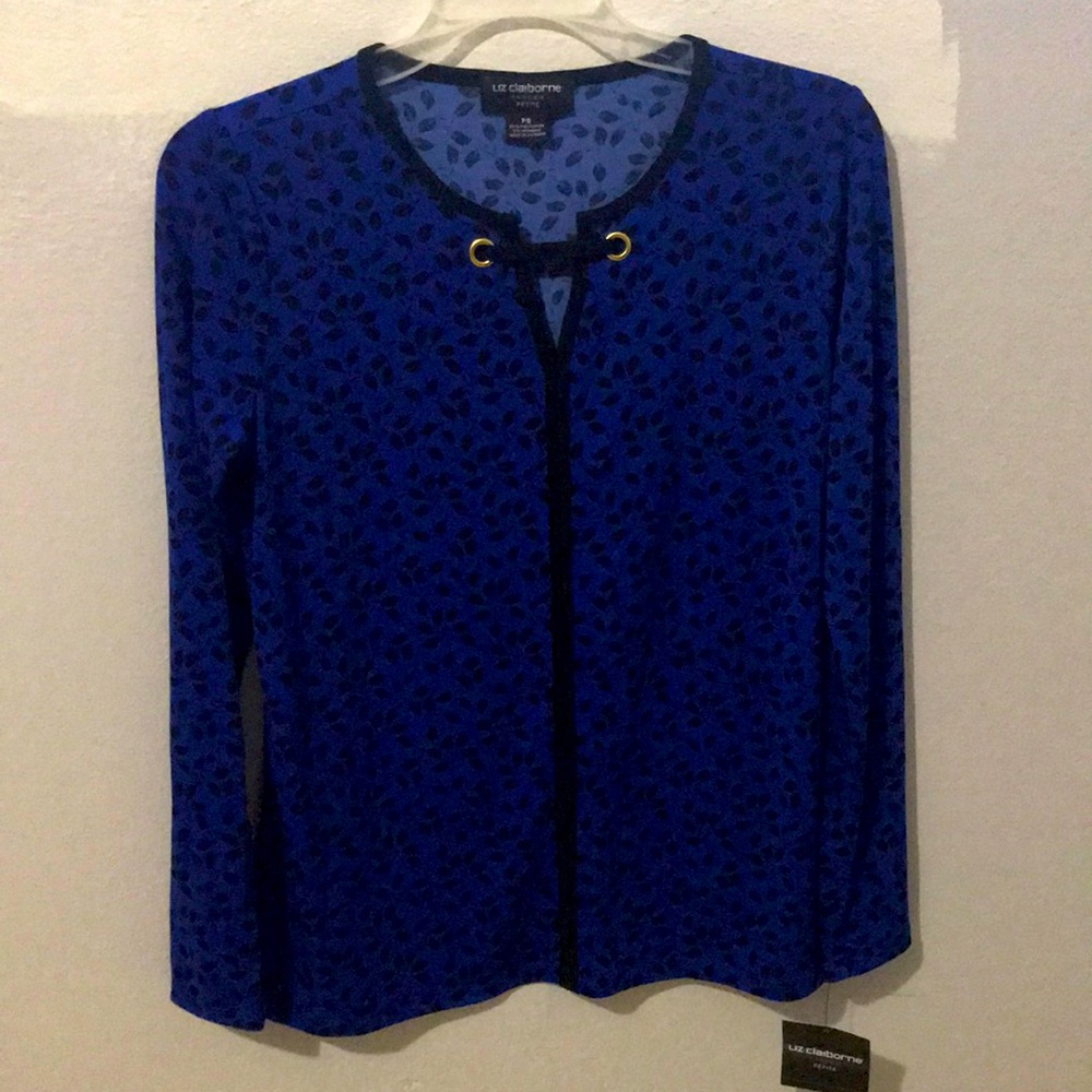Liz Claiborne petite long sleeve Career blouse